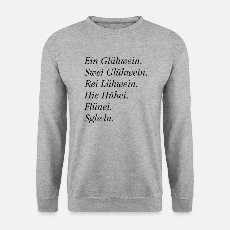 Glühwein Abend - Unisex Pullover - Weißgrau meliert