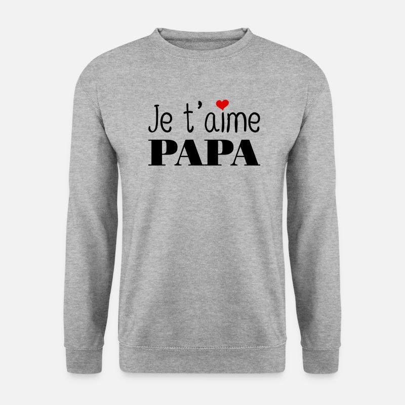 Ich liebe dich, Dad. - Unisex Pullover - Weißgrau meliert