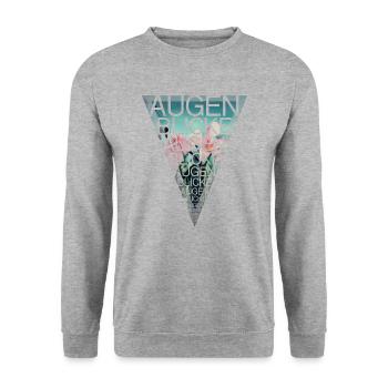 Augenblicke - Naturfotodesign by Yasmin Embacher - Unisex Pullover - Weißgrau meliert - Vorne - Alina (178cm) & Michal (187cm)