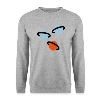 Lolli - Unisex Pullover - Weißgrau meliert - Vorne - Alina (178cm) & Michal (187cm)