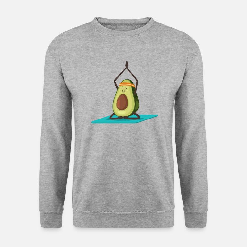 Avocado - Unisex Pullover - Weißgrau meliert