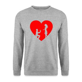 Wedding engagement - Unisex Sweatshirt - salt & pepper - Front - Alina (178cm) & Michal (187cm)