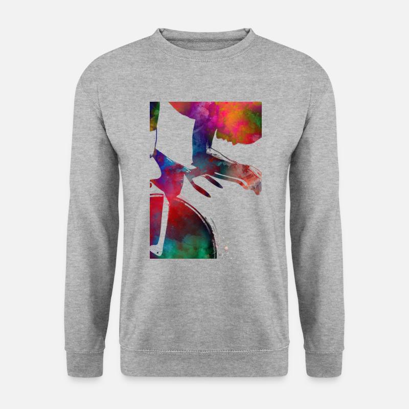 Radsport Kunst - Unisex Pullover - Weißgrau meliert