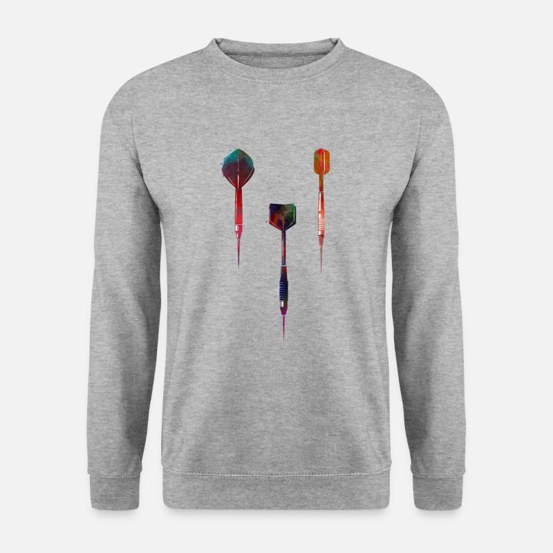 Darts Sport Artikel #darts #sport - Unisex Pullover - Weißgrau meliert