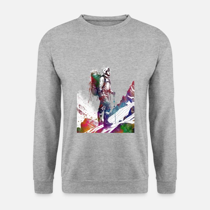 Bergsteigersportkunst #sport - Unisex Pullover - Weißgrau meliert