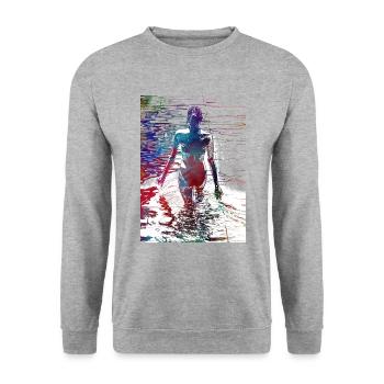 Swimmer sport #swimmer #sport - Unisex Sweatshirt - salt & pepper - Front - Alina (178cm) & Michal (187cm)