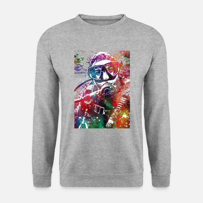Scuba Diver Sport #diver - Unisex Pullover - Weißgrau meliert