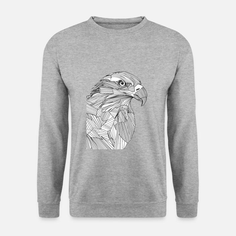 Lines art eagle #eagle - Unisex Sweatshirt - salt & pepper