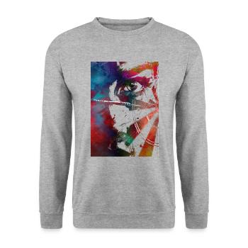 Darts sport art #darts #sport - Unisex Sweatshirt - salt & pepper - Front - Alina (178cm) & Michal (187cm)