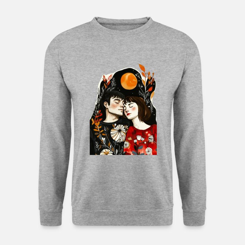 Liebe ist überall - Unisex Pullover - Weißgrau meliert