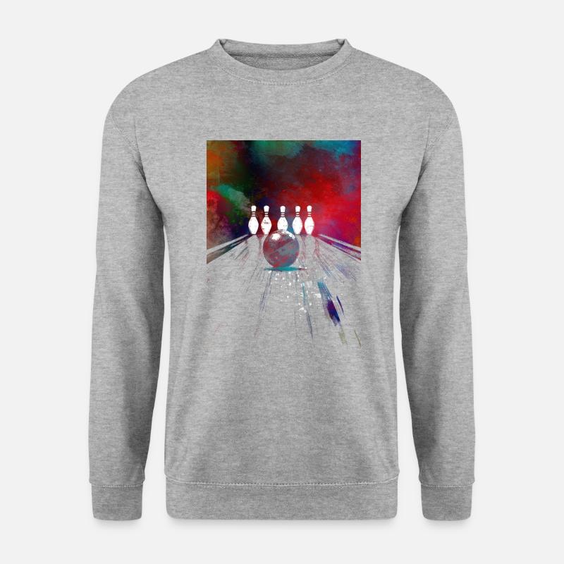 Sport-Bowling - Unisex Pullover - Weißgrau meliert
