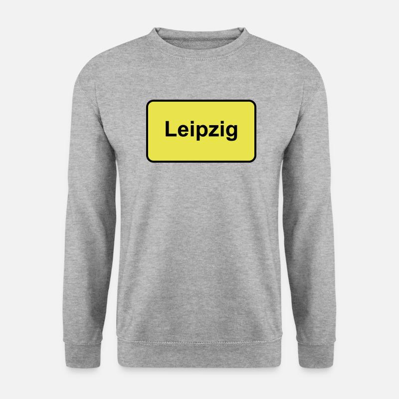 Leipzig Weg nach Leipzig - Unisex Pullover - Weißgrau meliert