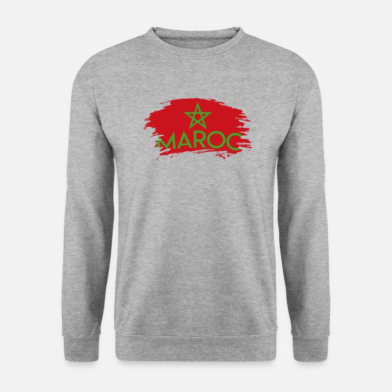 Marokko - Unisex Pullover - Weißgrau meliert