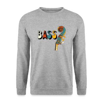 bass escargot3 - Sweat-shirt Unisexe - gris chiné - Devant - Alina (178cm) & Michal (187cm)