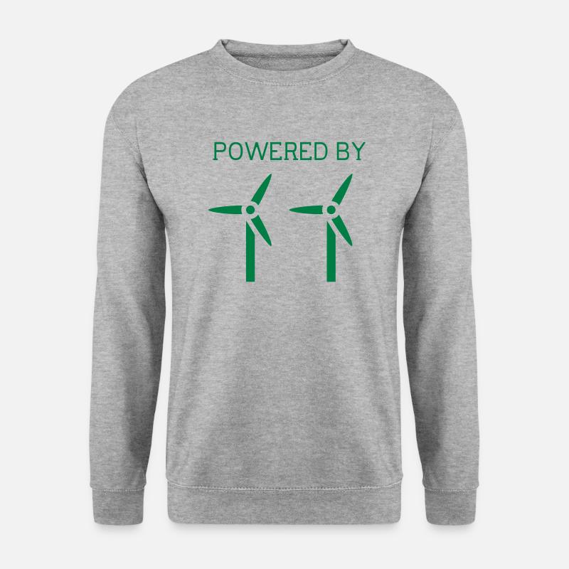 Windenergie - Unisex Pullover - Weißgrau meliert