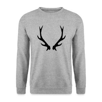 Bois sauvages Tracht Jäger 2reborn - Sweat-shirt Unisexe - gris chiné - Devant - Alina (178cm) & Michal (187cm)
