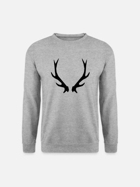 Wild antlers kostume Hunter 2reborn - Unisex sweater - hvidgrå meleret