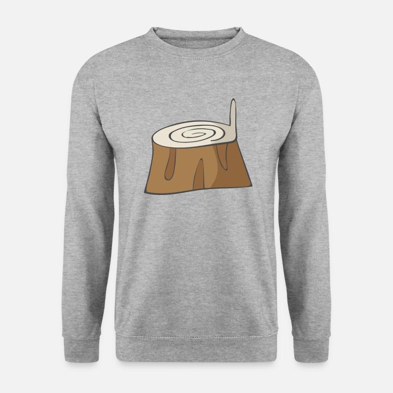 Baumstamm - Unisex Pullover - Weißgrau meliert