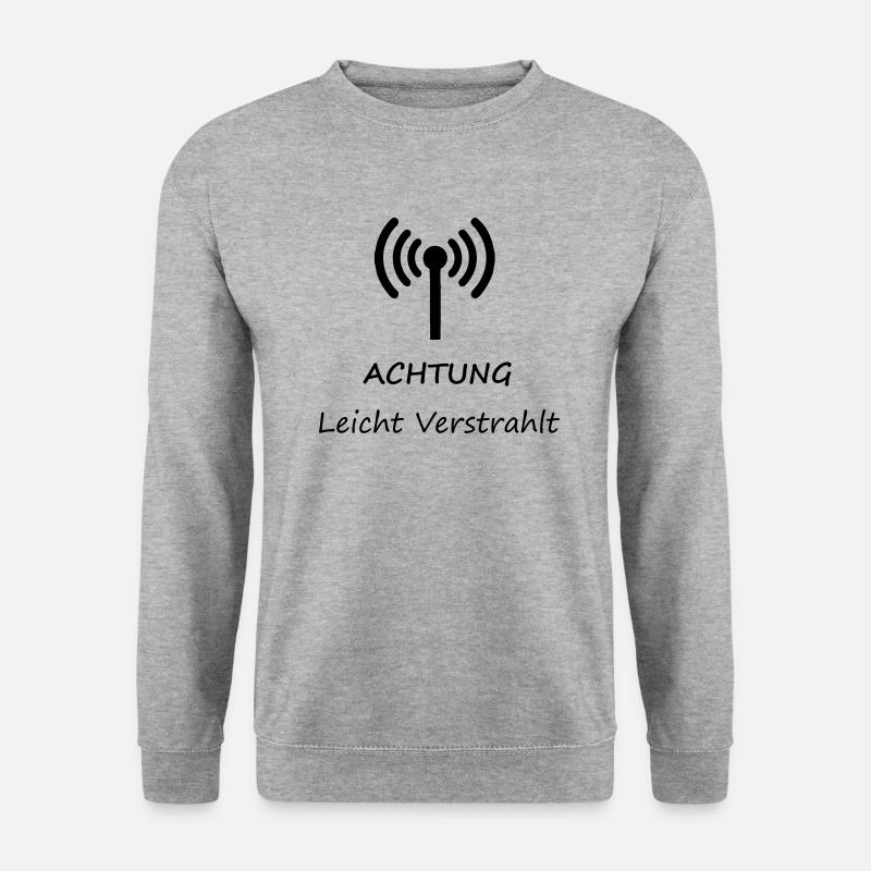 Achtung Leicht Verstrahlt - Unisex Pullover - Weißgrau meliert