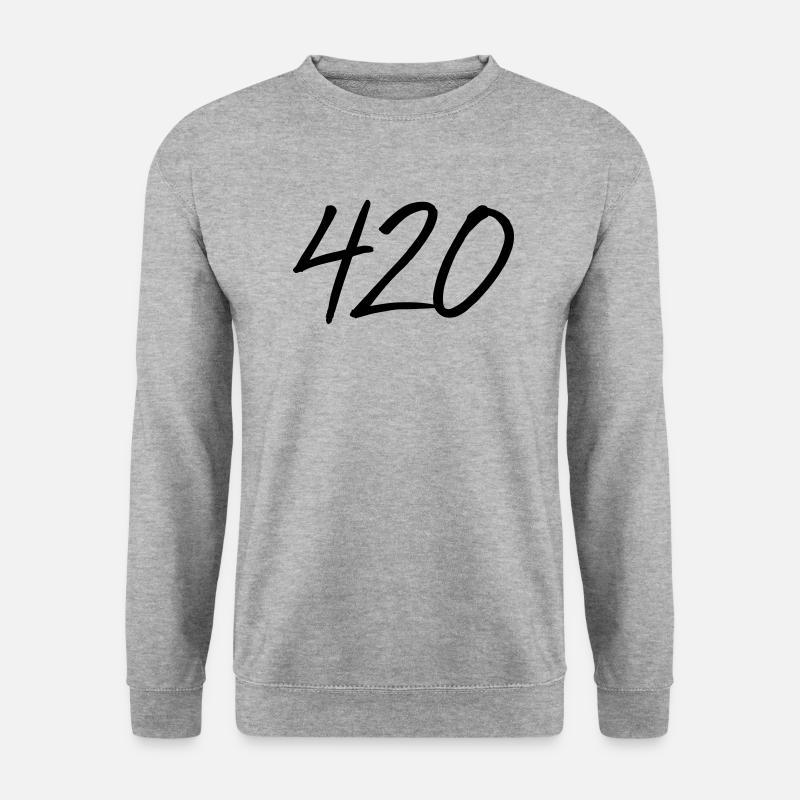 420 - Unisex Pullover - Weißgrau meliert
