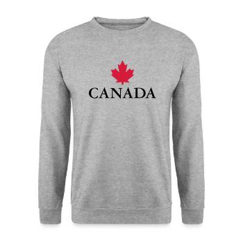 Canada Maple Leaf Ottawa Montreal Vancouver Quebec - Unisex Sweatshirt - salt & pepper - Front - Alina (178cm) & Michal (187cm)