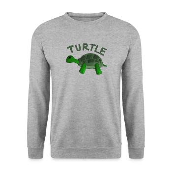 Turtle - Unisex Sweatshirt - salt & pepper - Front - Alina (178cm) & Michal (187cm)