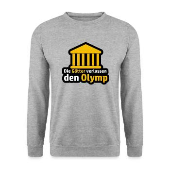 The gods leave the Olympus Abitur saying - Unisex Sweatshirt - salt & pepper - Front - Alina (178cm) & Michal (187cm)
