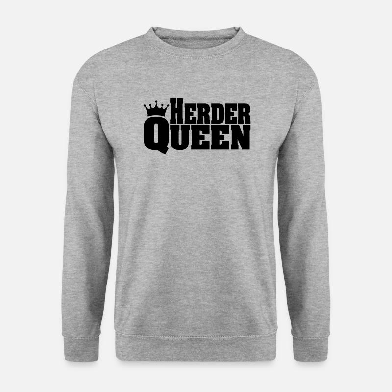 HERDER QUEEN Hollandse Herder - Unisex Pullover - Weißgrau meliert