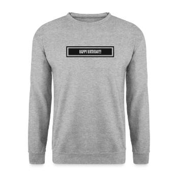 joyeux anniversaire - Sweat-shirt Unisexe - gris chiné - Devant - Alina (178cm) & Michal (187cm)