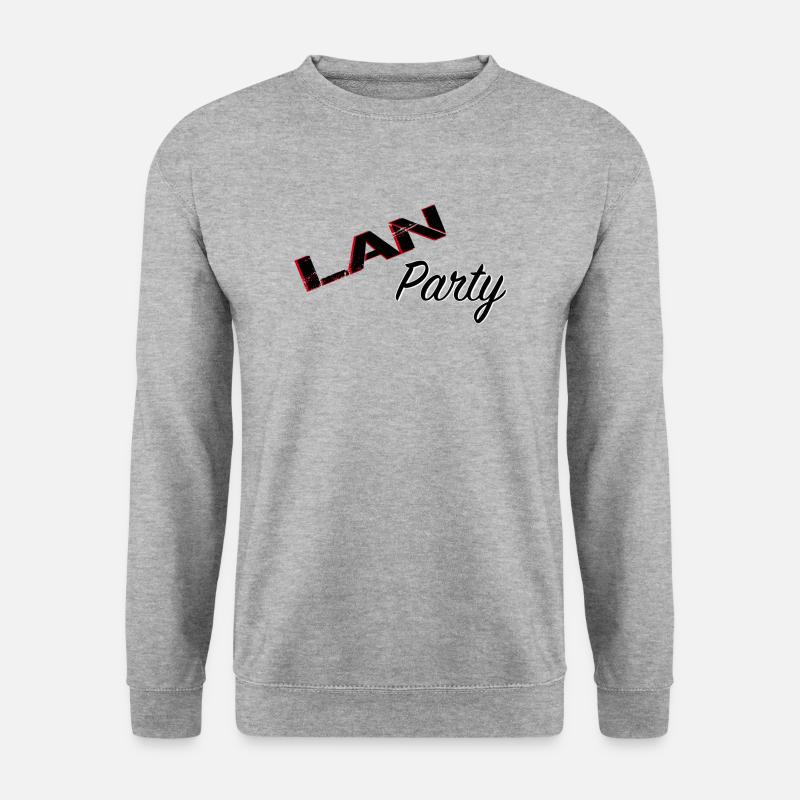 Lan Party - Unisex Pullover - Weißgrau meliert