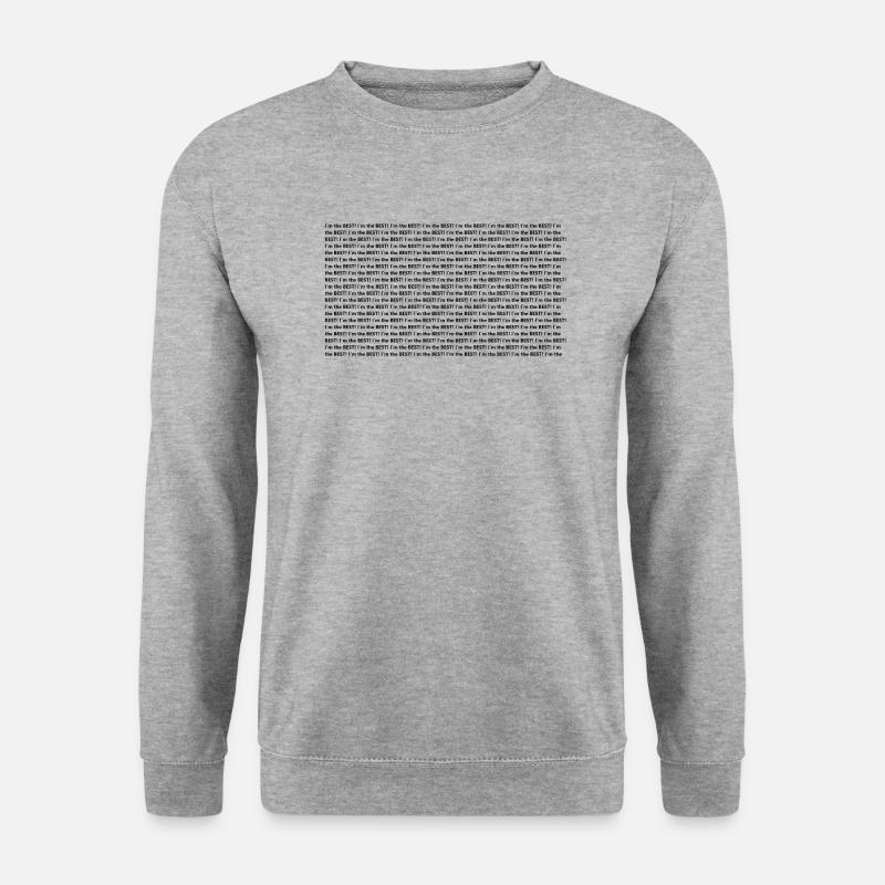 I m the BEST - Unisex Pullover - Weißgrau meliert