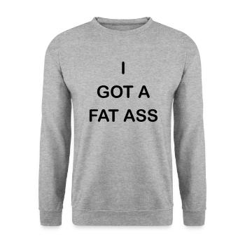 ik heb een dikke reet - Uniseks sweater - witgrijs gemêleerd - Voor - Alina (178cm) & Michal (187cm)
