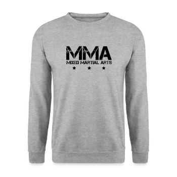 MMA - Unisex Pullover - Weißgrau meliert - Vorne - Alina (178cm) & Michal (187cm)
