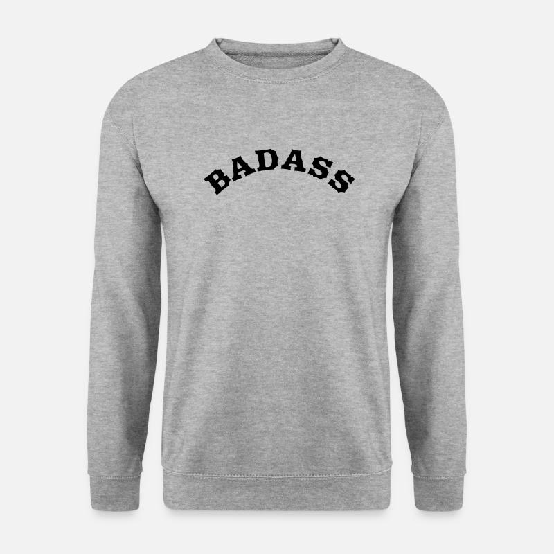 Badass - Unisex Pullover - Weißgrau meliert