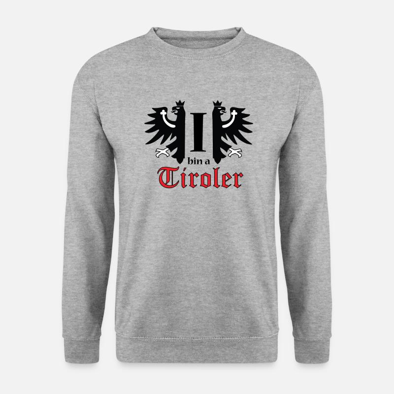 I bin a Tiroler - Unisex Pullover - Weißgrau meliert
