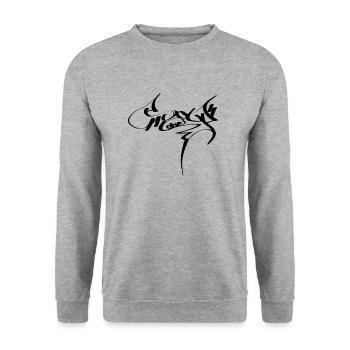 graffiti - Unisex Sweatshirt - salt & pepper - Front - Alina (178cm) & Michal (187cm)