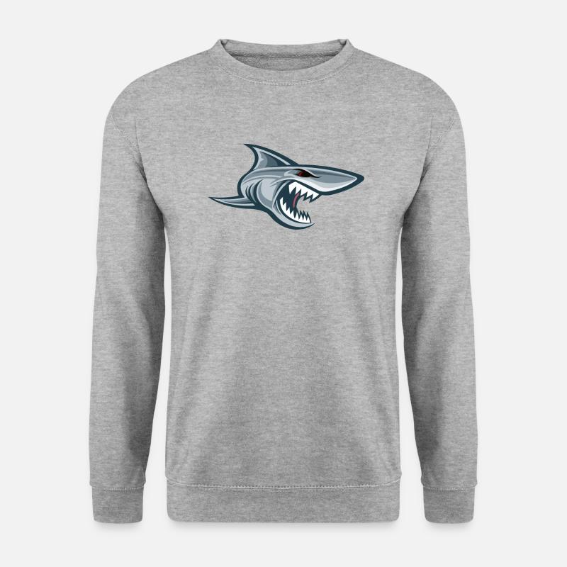 Haifisch - Unisex Pullover - Weißgrau meliert
