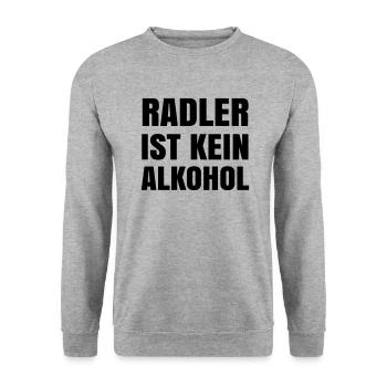 Radler ist kein Alkohol - Unisex Pullover - Weißgrau meliert - Vorne - Alina (178cm) & Michal (187cm)