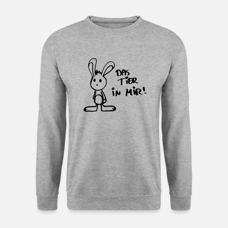 Das Tier in mir - Unisex Pullover - Weißgrau meliert