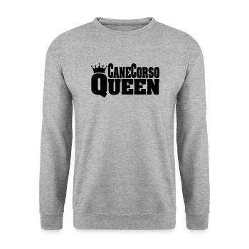 QUEEN cane corso - Sweat-shirt Unisexe - gris chiné - Devant - Alina (178cm) & Michal (187cm)
