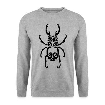 Black Insect - Unisex Sweatshirt - salt & pepper - Front - Alina (178cm) & Michal (187cm)