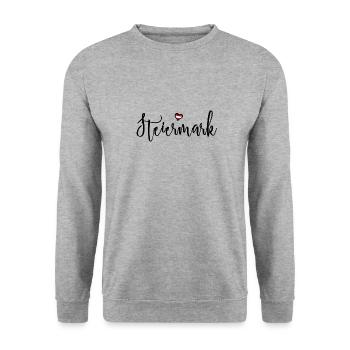 Steiermark Österreich - Unisex Pullover - Weißgrau meliert - Vorne - Alina (178cm) & Michal (187cm)