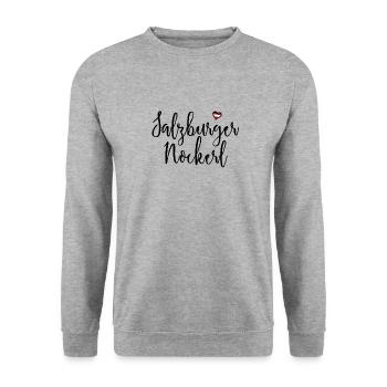 Salzburger Nockerl - Unisex Pullover - Weißgrau meliert - Vorne - Alina (178cm) & Michal (187cm)