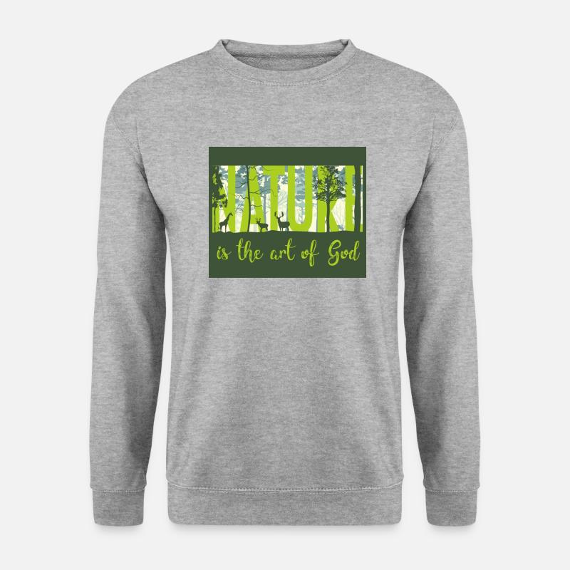 Natur - nature - Unisex Pullover - Weißgrau meliert