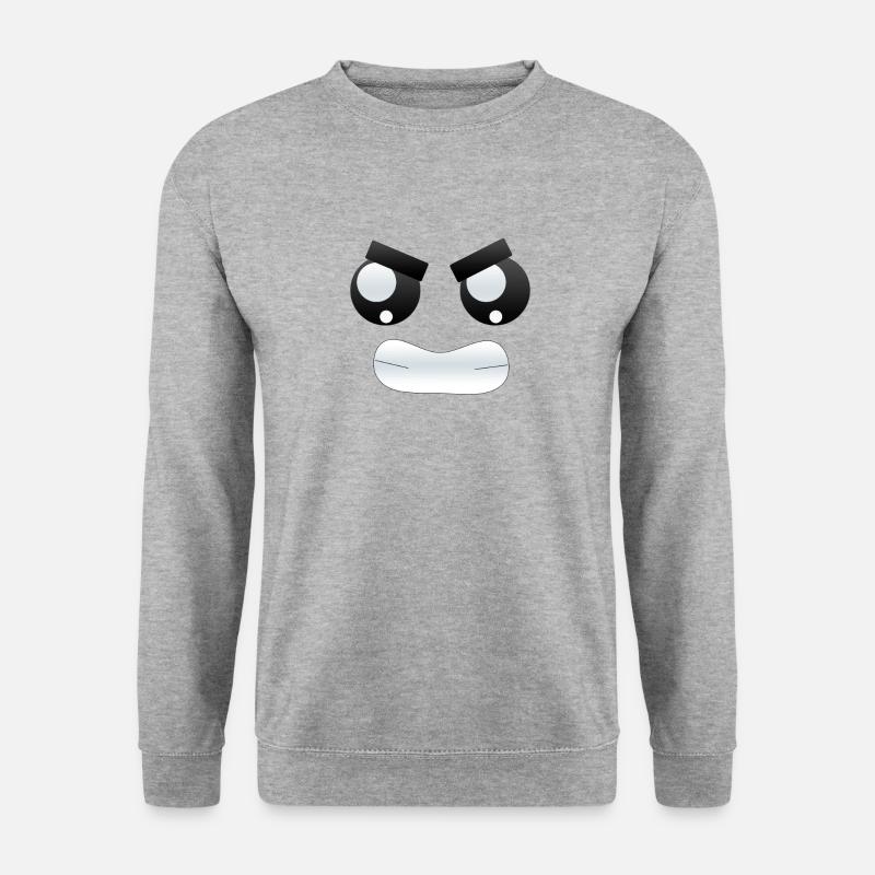 Wut im Bauch - Unisex Pullover - Weißgrau meliert