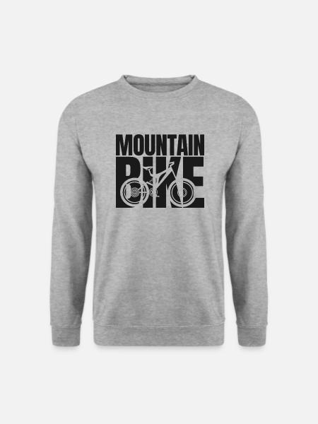 Mountainbike fahrrad fahrer Downhill - Unisex Pullover - Weißgrau meliert