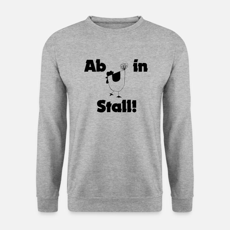 Bauernleben, ein Ort wo man sein will - Unisex Pullover - Weißgrau meliert