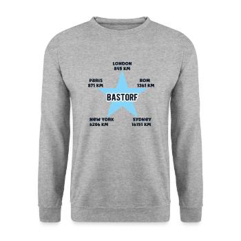 Bastorf Urlaub Ostseeküste Mecklenburg Vorpommern - Unisex Pullover - Weißgrau meliert - Vorne - Alina (178cm) & Michal (187cm)