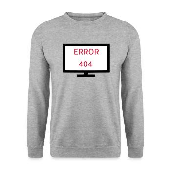 Computer Error 404 - Unisex Sweatshirt - salt & pepper - Front - Alina (178cm) & Michal (187cm)