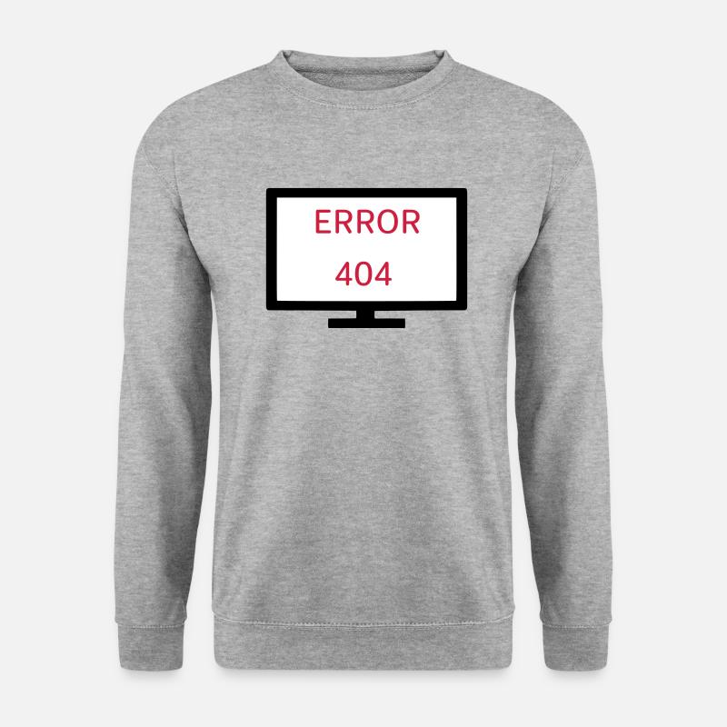 Computer Fehler 404 - Unisex Pullover - Weißgrau meliert